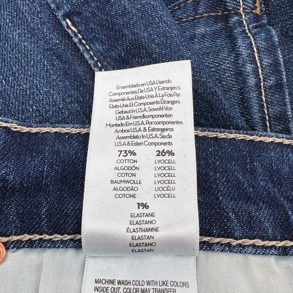 MOTHER The Rascal Skimp Jeans Shine On Dark Blue Straight Leg 10424-1728 Size 29 - Picture 7 of 12